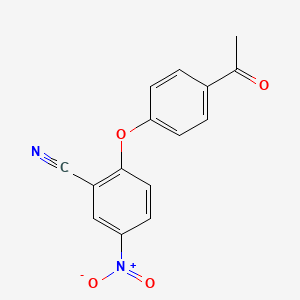 Benzonitrile, 2-(4-acetylphenoxy)-5-nitro-