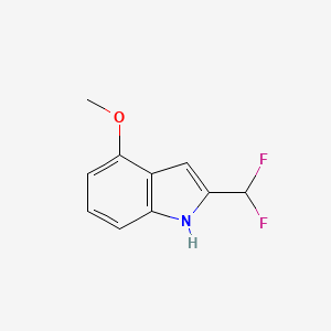 molecular formula C10H9F2NO B12975077 2-(Difluoromethyl)-4-methoxy-1H-indole 