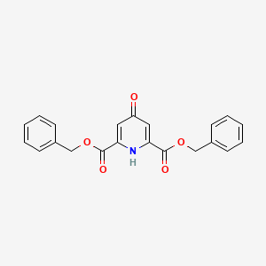 molecular formula C21H17NO5 B12975081 Dibenzyl 4-oxo-1,4-dihydropyridine-2,6-dicarboxylate 