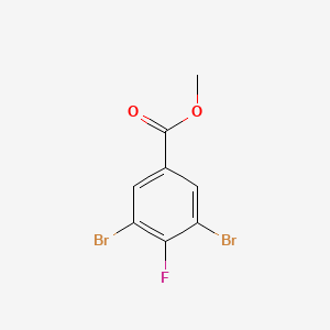 molecular formula C8H5Br2FO2 B12975086 Methyl 3,5-dibromo-4-fluorobenzoate 