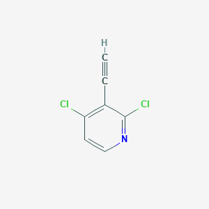 molecular formula C7H3Cl2N B12975096 2,4-Dichloro-3-ethynylpyridine CAS No. 1196156-25-8