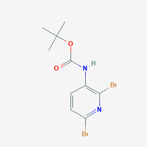 molecular formula C10H12Br2N2O2 B12975133 tert-Butyl (2,6-dibromopyridin-3-yl)carbamate 