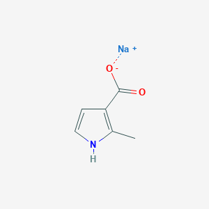molecular formula C6H6NNaO2 B12975158 Sodium 2-methyl-1H-pyrrole-3-carboxylate 