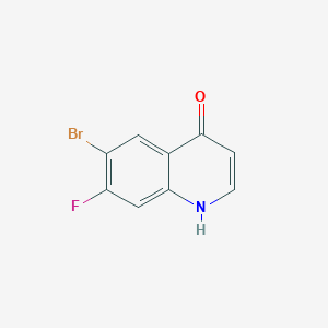 molecular formula C9H5BrFNO B12975214 6-Bromo-7-fluoroquinolin-4-ol 