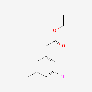 molecular formula C11H13IO2 B12975223 Ethyl 2-(3-iodo-5-methylphenyl)acetate 