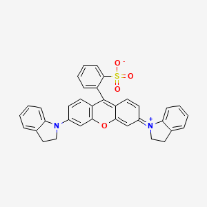 molecular formula C35H26N2O4S B12975241 2-(3,6-Di(indolin-1-yl)xanthylium-9-yl)benzenesulfonate 