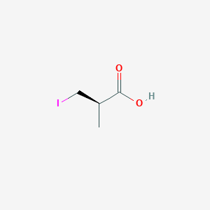 molecular formula C4H7IO2 B12975243 (R)-3-Iodo-2-methylpropanoic acid 