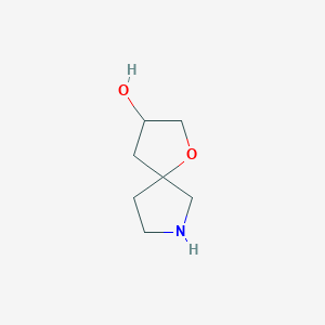 molecular formula C7H13NO2 B12975264 1-Oxa-7-azaspiro[4.4]nonan-3-ol 