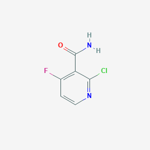 molecular formula C6H4ClFN2O B12975278 2-Chloro-4-fluoronicotinamide 