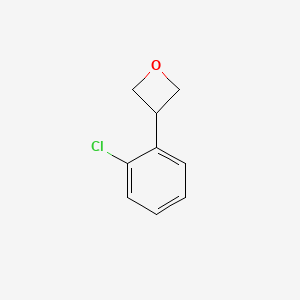 molecular formula C9H9ClO B12975279 3-(2-Chlorophenyl)oxetane 