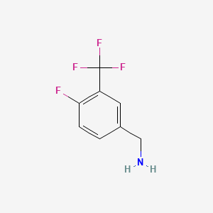molecular formula C8H7F4N B1297532 4-Fluoro-3-(trifluoromethyl)benzylamine CAS No. 67515-74-6