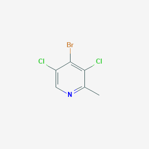 molecular formula C6H4BrCl2N B12975335 4-Bromo-3,5-dichloro-2-methylpyridine 