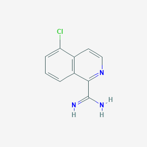 molecular formula C10H8ClN3 B12975344 5-Chloroisoquinoline-1-carboximidamide 