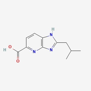 molecular formula C11H13N3O2 B12975396 2-Isobutyl-3H-imidazo[4,5-b]pyridine-5-carboxylic acid 