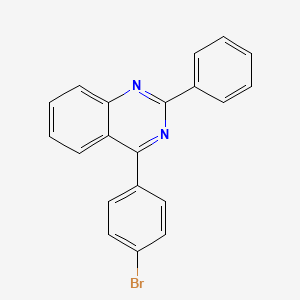 molecular formula C20H13BrN2 B12975397 4-(4-Bromophenyl)-2-phenylquinazoline 