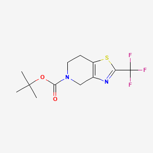 molecular formula C12H15F3N2O2S B12975468 tert-Butyl 2-(trifluoromethyl)-6,7-dihydrothiazolo[4,5-c]pyridine-5(4H)-carboxylate 