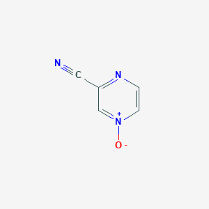 molecular formula C5H3N3O B12975552 3-Cyanopyrazine 1-oxide CAS No. 25594-31-4
