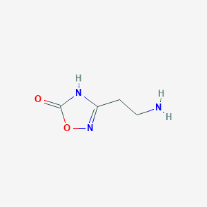 molecular formula C4H7N3O2 B12975598 3-(2-Aminoethyl)-1,2,4-oxadiazol-5-ol 