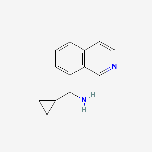 molecular formula C13H14N2 B12975625 Cyclopropyl(isoquinolin-8-yl)methanamine 