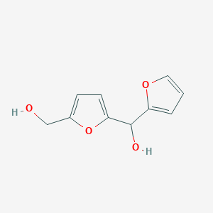 molecular formula C10H10O4 B12975633 Furan-2-yl(5-(hydroxymethyl)furan-2-yl)methanol 