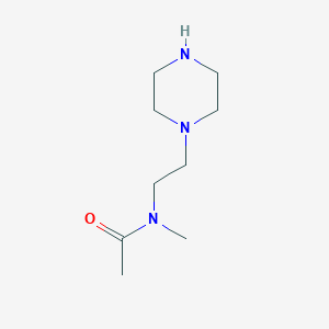 molecular formula C9H19N3O B12975645 N-Methyl-N-(2-(piperazin-1-yl)ethyl)acetamide 