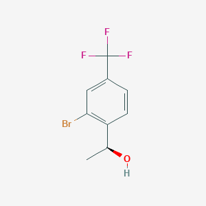 molecular formula C9H8BrF3O B12975705 (S)-1-(2-Bromo-4-(trifluoromethyl)phenyl)ethan-1-ol 