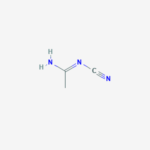 molecular formula C3H5N3 B1297571 N'-cyanoethanimidamide CAS No. 56563-07-6