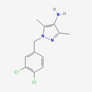 molecular formula C12H13Cl2N3 B1297573 1-(3,4-Dichlorobenzyl)-3,5-dimethyl-1H-pyrazol-4-amine CAS No. 514800-76-1