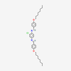 molecular formula C36H47ClN2O2 B1297576 1,4-Benzenediamine, 2-chloro-N,N'-bis[[4-(octyloxy)phenyl]methylene]- CAS No. 26456-28-0