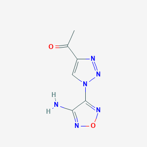 molecular formula C6H6N6O2 B1297579 1-[1-(4-Amino-1,2,5-oxadiazol-3-yl)-1H-1,2,3-triazol-4-yl]ethanone CAS No. 447409-41-8