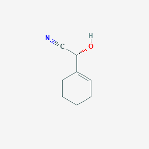 molecular formula C8H11NO B129758 (2R)-2-(cyclohexen-1-yl)-2-hydroxyacetonitrile CAS No. 148705-96-8