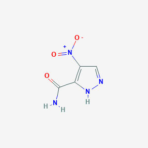 molecular formula C4H4N4O3 B1297589 4-硝基-1H-吡唑-3-甲酰胺 CAS No. 65190-36-5