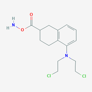 molecular formula C15H20Cl2N2O2 B012976 Amino 5-[bis(2-chloroethyl)amino]-1,2,3,4-tetrahydronaphthalene-2-carboxylate CAS No. 106114-32-3