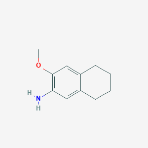 molecular formula C11H15NO B1297621 3-Methoxy-5,6,7,8-tetrahydro-naphthalen-2-ylamine CAS No. 6240-83-1