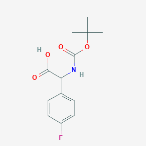 molecular formula C13H16FNO4 B129763 [(Tert-butoxycarbonyl)amino](4-fluorophenyl)acetic acid CAS No. 142121-93-5