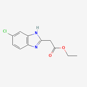 molecular formula C11H11ClN2O2 B1297638 Ethyl 2-(5-chloro-1H-benzo[d]imidazol-2-yl)acetate CAS No. 83520-64-3