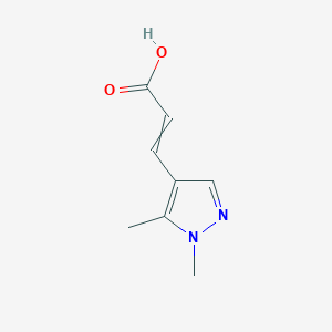 molecular formula C8H10N2O2 B1297640 3-(1,5-Dimethylpyrazol-4-yl)prop-2-enoic acid CAS No. 512809-73-3