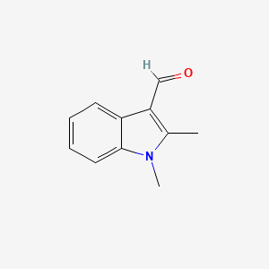 molecular formula C11H11NO B1297661 1,2-Dimethyl-1H-indole-3-carbaldehyde CAS No. 38292-40-9