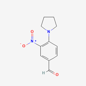 molecular formula C11H12N2O3 B1297665 3-硝基-4-(吡咯烷-1-基)苯甲醛 CAS No. 284679-97-6