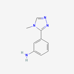 molecular formula C9H10N4 B1297666 3-(4-甲基-4H-1,2,4-三唑-3-基)苯胺 CAS No. 252928-74-8