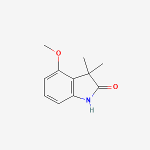 molecular formula C11H13NO2 B1297677 4-Methoxy-3,3-dimethyl-1,3-dihydro-indol-2-one CAS No. 192928-47-5