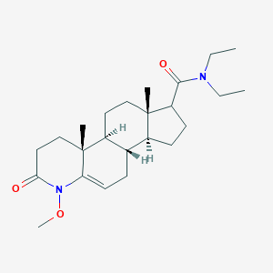 molecular formula C24H38N2O3 B012977 N,N-Diethyl-4-methoxy-3-oxo-4-aza-5-androstene-17-carboxamide CAS No. 106649-71-2