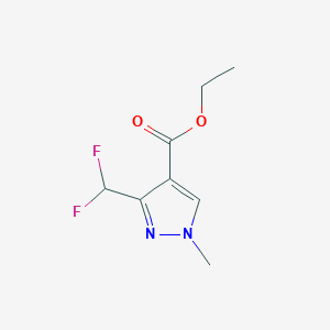 molecular formula C8H10F2N2O2 B129772 Ethyl 3-(difluoromethyl)-1-methyl-1H-pyrazole-4-carboxylate CAS No. 141573-95-7