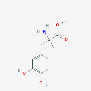 molecular formula C12H17NO4 B129773 Ethyl 2-amino-3-(3,4-dihydroxyphenyl)-2-methylpropanoate CAS No. 6014-30-8