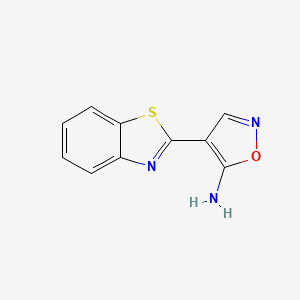 molecular formula C10H7N3OS B1297754 4-(Benzo[d]thiazol-2-yl)isoxazol-5-amine CAS No. 208938-48-1