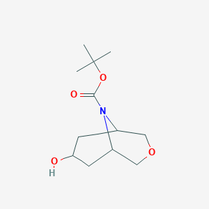 molecular formula C12H21NO4 B12977588 Tert-butyl 7-hydroxy-3-oxa-9-azabicyclo[3.3.1]nonane-9-carboxylate 