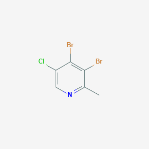 molecular formula C6H4Br2ClN B12977642 3,4-Dibromo-5-chloro-2-methylpyridine 