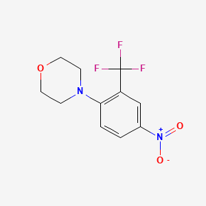 molecular formula C11H11F3N2O3 B1297769 4-[4-Nitro-2-(trifluoromethyl)phenyl]morpholine CAS No. 54672-11-6