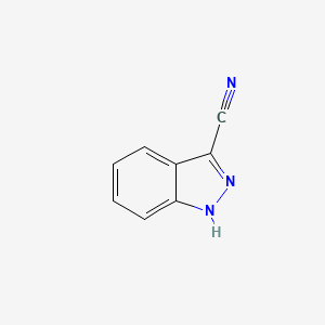molecular formula C8H5N3 B1297773 1H-indazole-3-carbonitrile CAS No. 50264-88-5