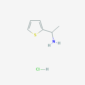 molecular formula C6H10ClNS B1297786 1-(Thiophen-2-yl)ethan-1-amine hydrochloride CAS No. 171268-81-8